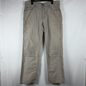Ridgecut Toughwear Pants Mens 36x34 Khaki Gray  Relaxed Fit Canvas Utility Distr